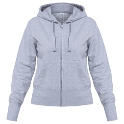 Толстовка женская Hooded Full Zip серый меланж